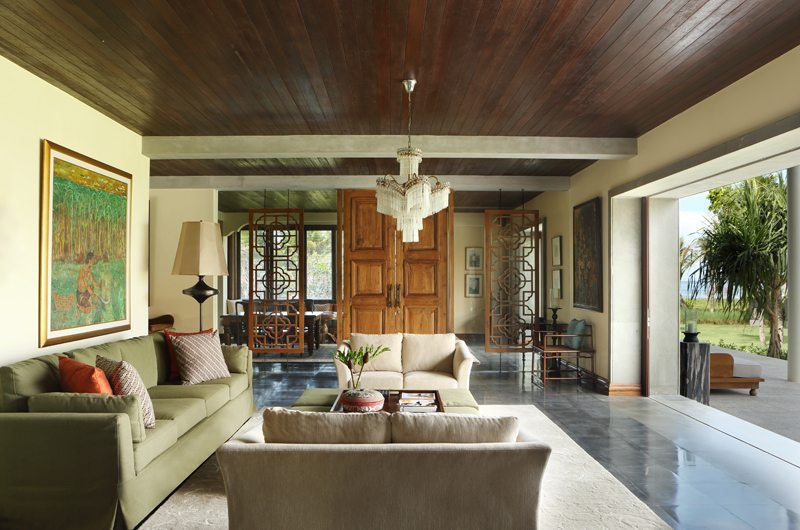 Jeeva Saba Estate Living Area with Outdoor View, Gianyar | 8 Bedroom Villas Bali
