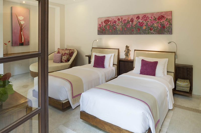 Lataliana Villas Bedroom with Twin Beds, Seminyak | 8 Bedroom Villas Bali