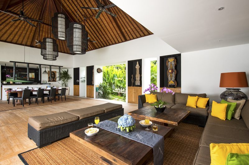 Villa Anam Living and Dining Area, Seminyak | 8 Bedroom Villas Bali