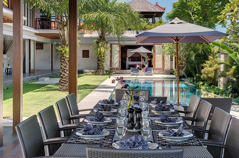 Bendega Villas Pool Side Dining, Canggu | 8 Bedroom Villas Bali